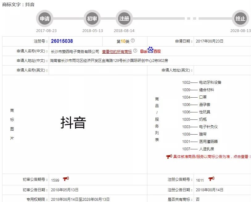 字節(jié)跳動(dòng)失去第10類“抖音”商標(biāo)