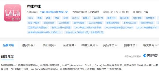 嗶哩嗶哩所屬公司為上?；秒娦畔⒖萍加邢薰? width=